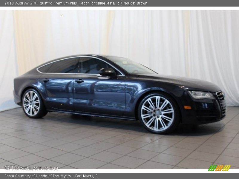 Moonlight Blue Metallic / Nougat Brown 2013 Audi A7 3.0T quattro Premium Plus