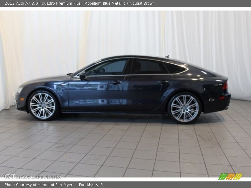 Moonlight Blue Metallic / Nougat Brown 2013 Audi A7 3.0T quattro Premium Plus