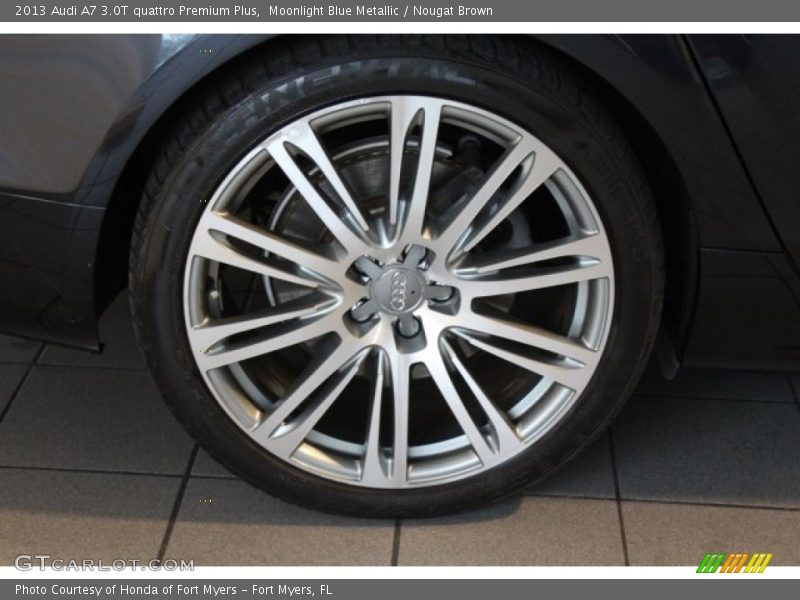 Moonlight Blue Metallic / Nougat Brown 2013 Audi A7 3.0T quattro Premium Plus