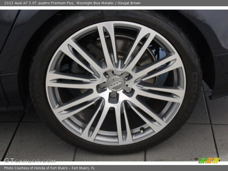 Moonlight Blue Metallic / Nougat Brown 2013 Audi A7 3.0T quattro Premium Plus