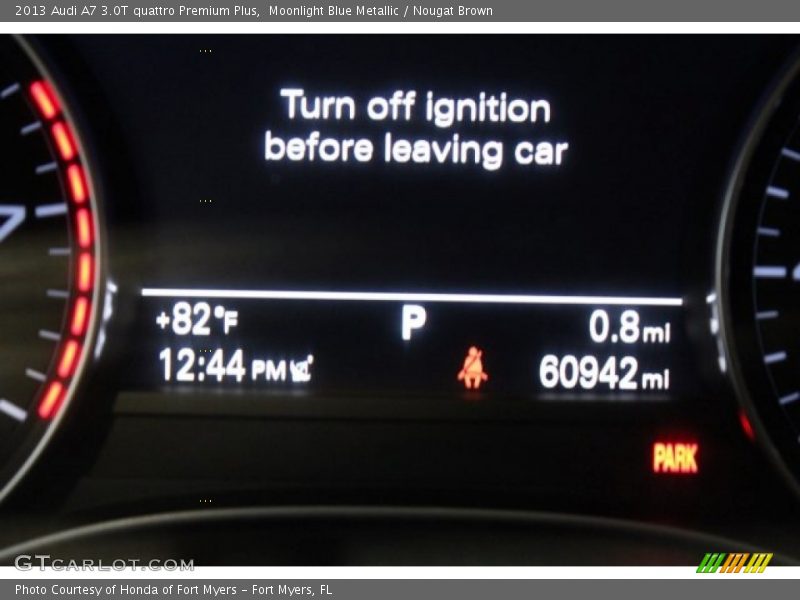 Moonlight Blue Metallic / Nougat Brown 2013 Audi A7 3.0T quattro Premium Plus