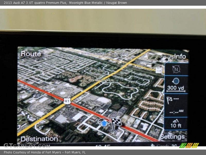 Moonlight Blue Metallic / Nougat Brown 2013 Audi A7 3.0T quattro Premium Plus