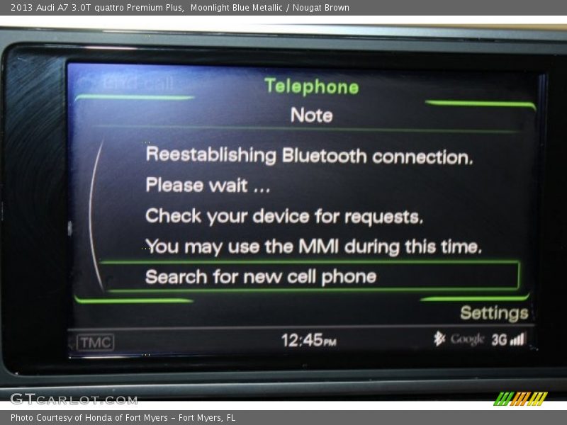 Moonlight Blue Metallic / Nougat Brown 2013 Audi A7 3.0T quattro Premium Plus