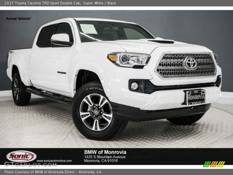 Super White / Black 2017 Toyota Tacoma TRD Sport Double Cab