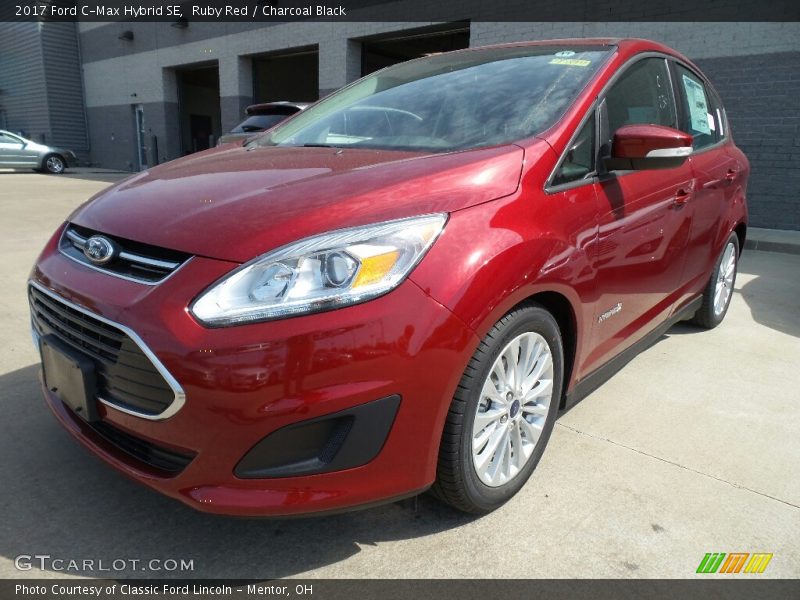 Ruby Red / Charcoal Black 2017 Ford C-Max Hybrid SE