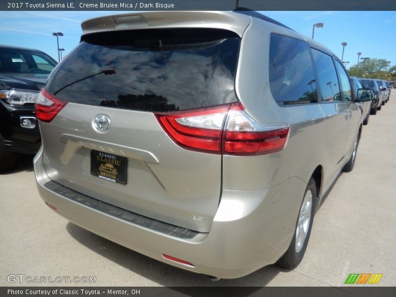 Creme Brulee Mica / Dark Bisque 2017 Toyota Sienna LE