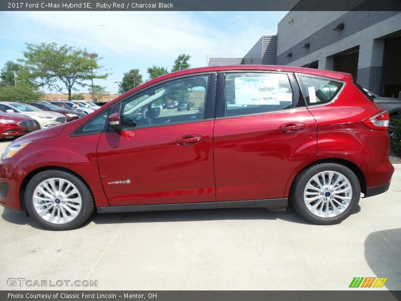 Ruby Red / Charcoal Black 2017 Ford C-Max Hybrid SE