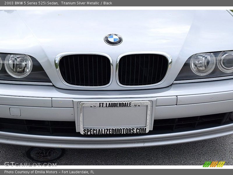 Titanium Silver Metallic / Black 2003 BMW 5 Series 525i Sedan