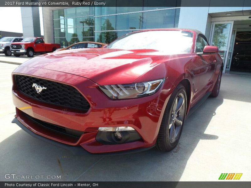 Ruby Red / Ebony 2017 Ford Mustang V6 Convertible