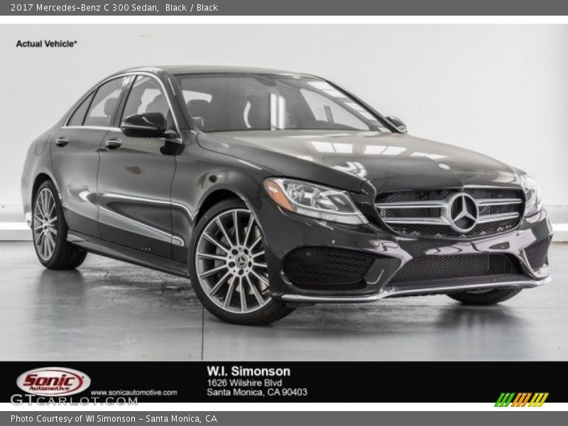 Black / Black 2017 Mercedes-Benz C 300 Sedan