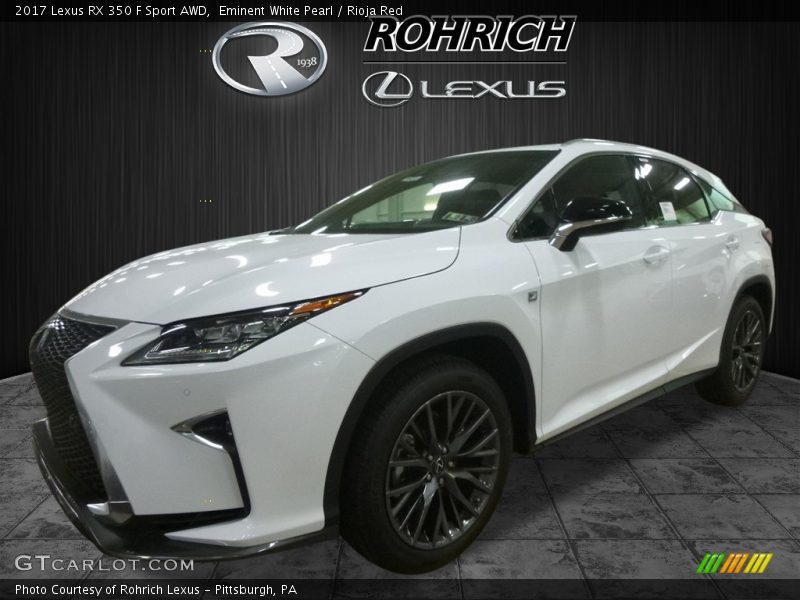 Eminent White Pearl / Rioja Red 2017 Lexus RX 350 F Sport AWD