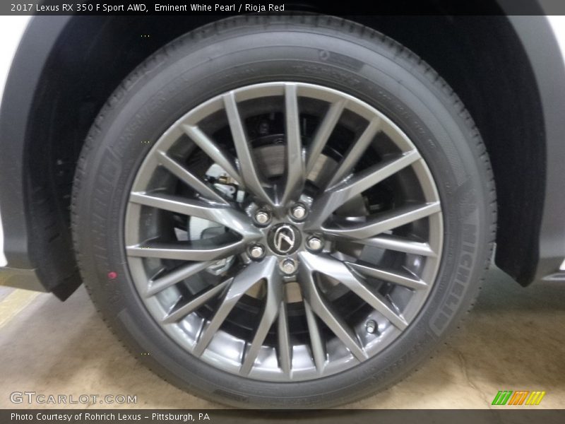 Eminent White Pearl / Rioja Red 2017 Lexus RX 350 F Sport AWD