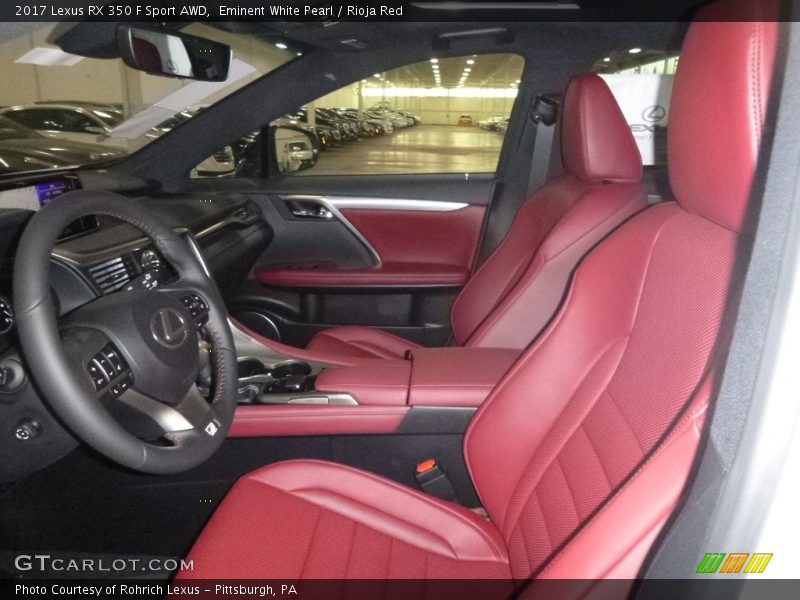 Eminent White Pearl / Rioja Red 2017 Lexus RX 350 F Sport AWD