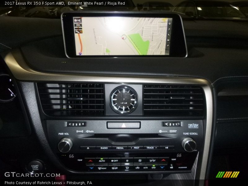 Eminent White Pearl / Rioja Red 2017 Lexus RX 350 F Sport AWD