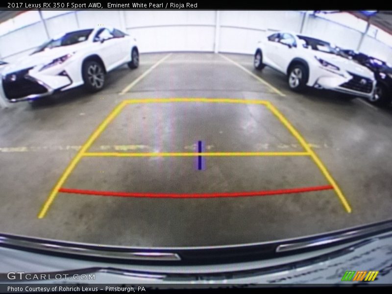 Eminent White Pearl / Rioja Red 2017 Lexus RX 350 F Sport AWD