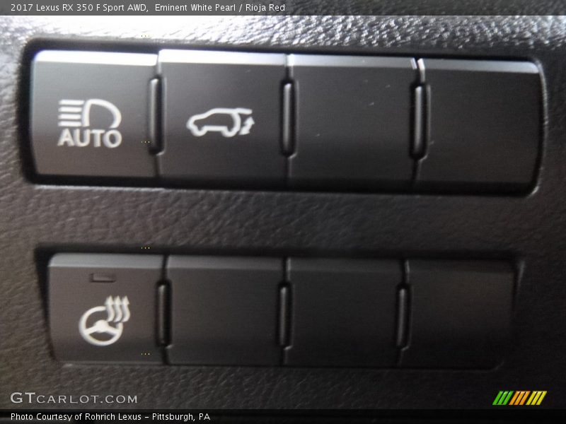 Eminent White Pearl / Rioja Red 2017 Lexus RX 350 F Sport AWD