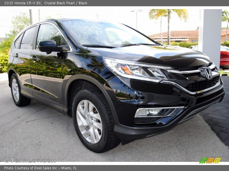 Crystal Black Pearl / Black 2015 Honda CR-V EX