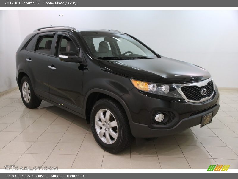 Ebony Black / Gray 2012 Kia Sorento LX