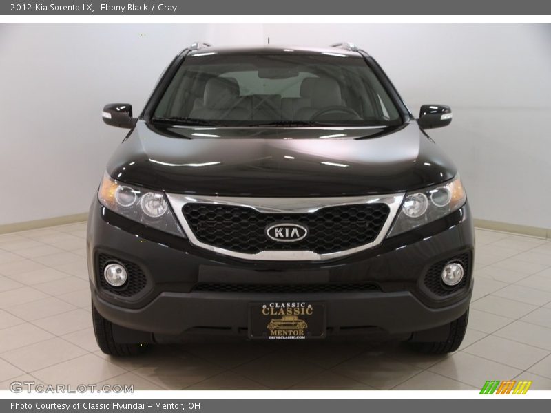 Ebony Black / Gray 2012 Kia Sorento LX