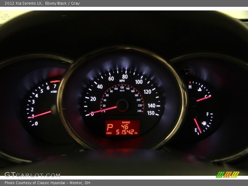 Ebony Black / Gray 2012 Kia Sorento LX