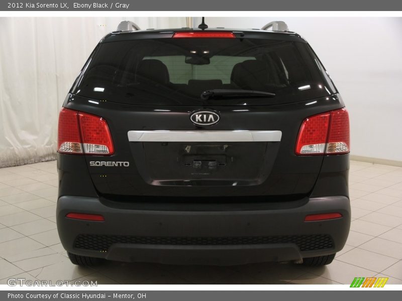 Ebony Black / Gray 2012 Kia Sorento LX