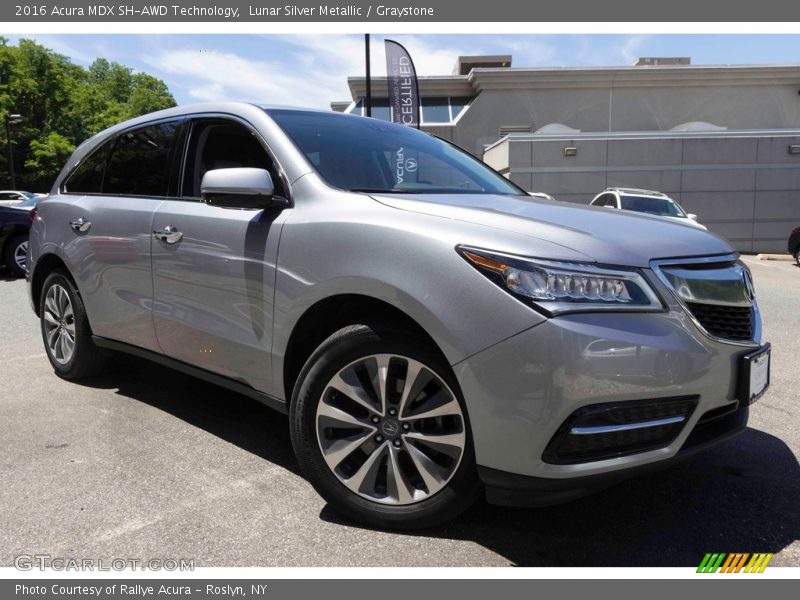 Lunar Silver Metallic / Graystone 2016 Acura MDX SH-AWD Technology