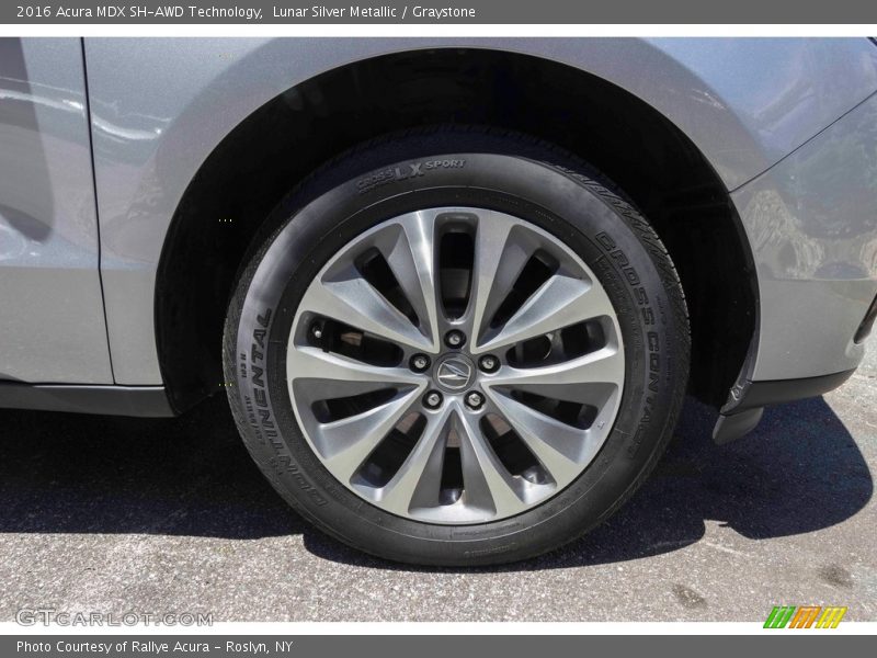 Lunar Silver Metallic / Graystone 2016 Acura MDX SH-AWD Technology
