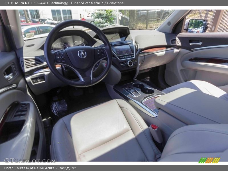 Lunar Silver Metallic / Graystone 2016 Acura MDX SH-AWD Technology