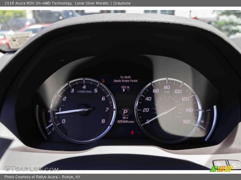 Lunar Silver Metallic / Graystone 2016 Acura MDX SH-AWD Technology