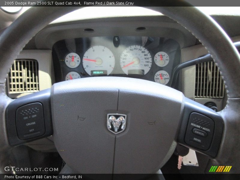 Flame Red / Dark Slate Gray 2005 Dodge Ram 2500 SLT Quad Cab 4x4
