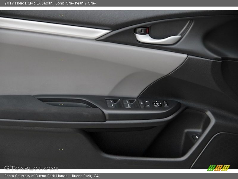 Sonic Gray Pearl / Gray 2017 Honda Civic LX Sedan