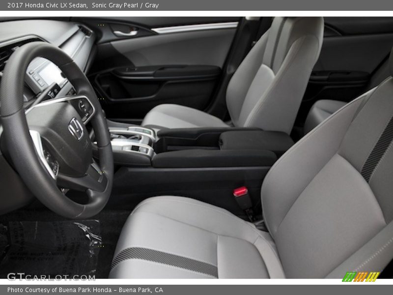 Sonic Gray Pearl / Gray 2017 Honda Civic LX Sedan