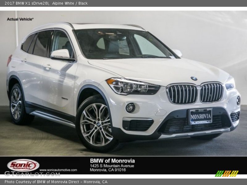 Alpine White / Black 2017 BMW X1 sDrive28i
