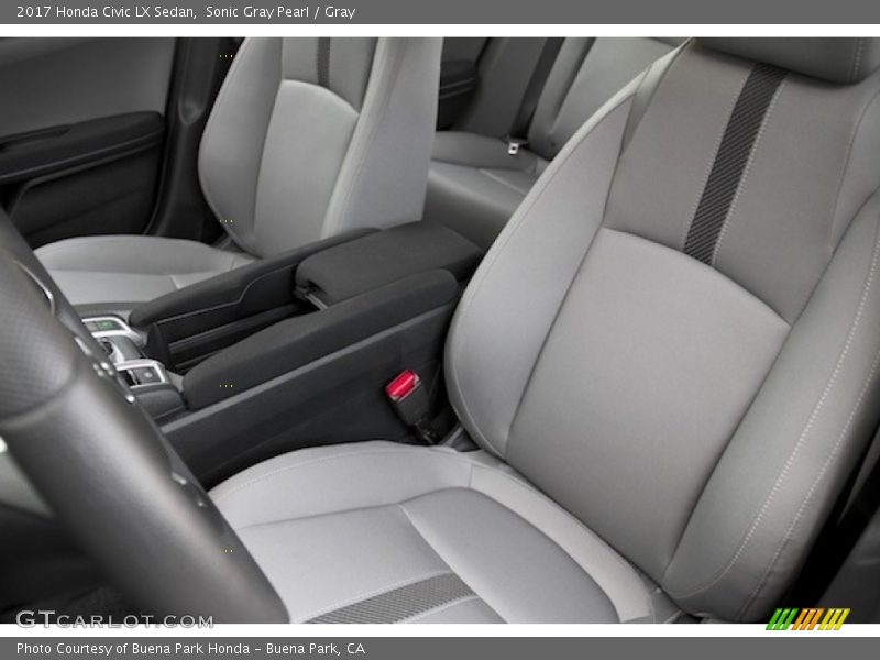 Sonic Gray Pearl / Gray 2017 Honda Civic LX Sedan
