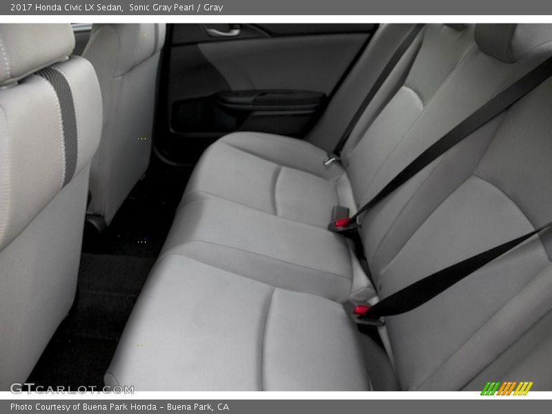 Sonic Gray Pearl / Gray 2017 Honda Civic LX Sedan