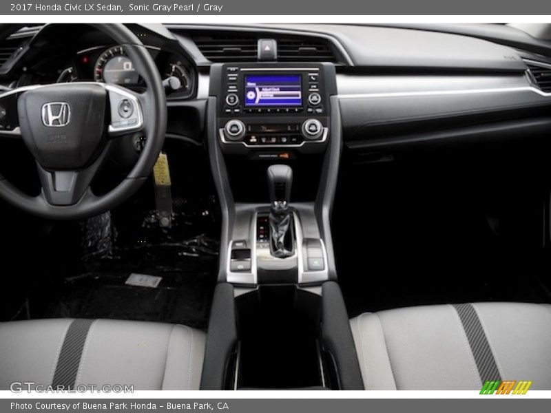Sonic Gray Pearl / Gray 2017 Honda Civic LX Sedan