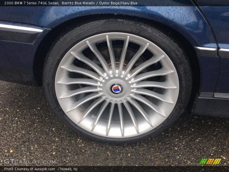 Biarritz Blue Metallic / Oyster Beige/Navy Blue 2000 BMW 7 Series 740iL Sedan