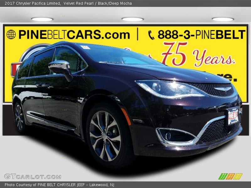 Velvet Red Pearl / Black/Deep Mocha 2017 Chrysler Pacifica Limited
