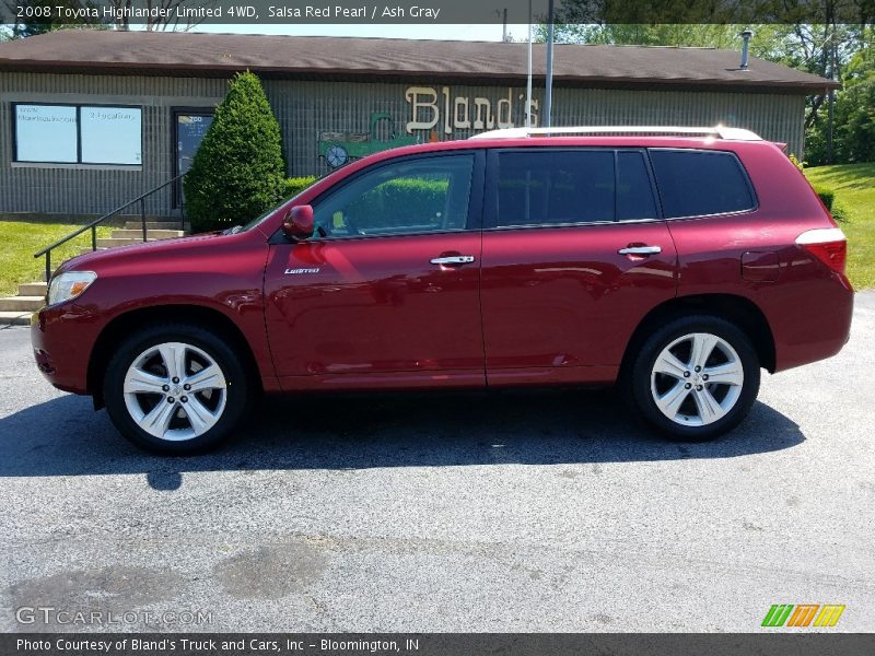 Salsa Red Pearl / Ash Gray 2008 Toyota Highlander Limited 4WD