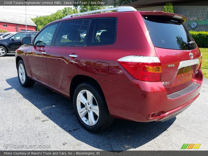 Salsa Red Pearl / Ash Gray 2008 Toyota Highlander Limited 4WD