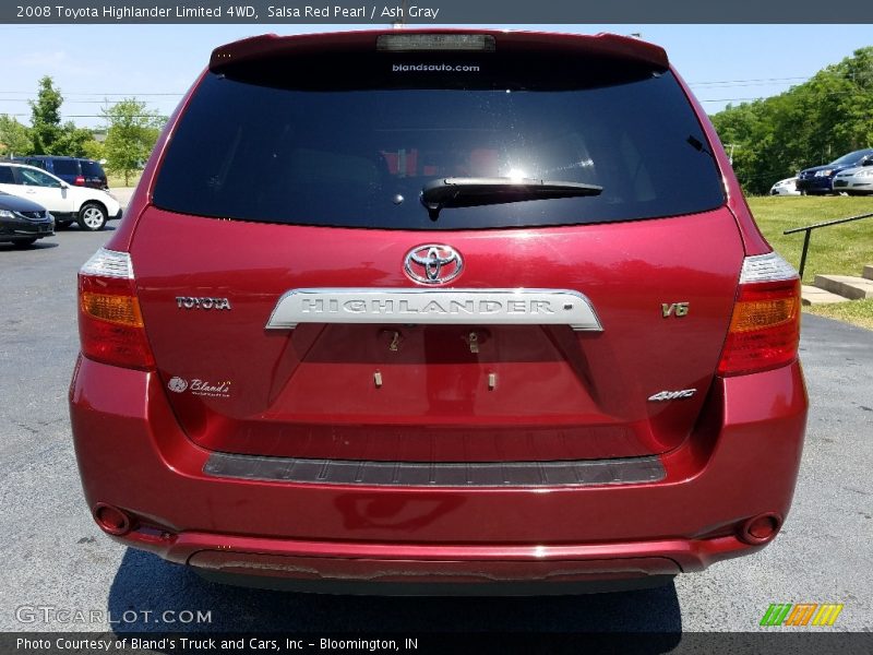 Salsa Red Pearl / Ash Gray 2008 Toyota Highlander Limited 4WD