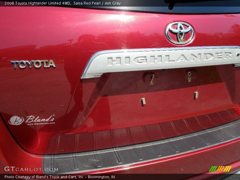 Salsa Red Pearl / Ash Gray 2008 Toyota Highlander Limited 4WD