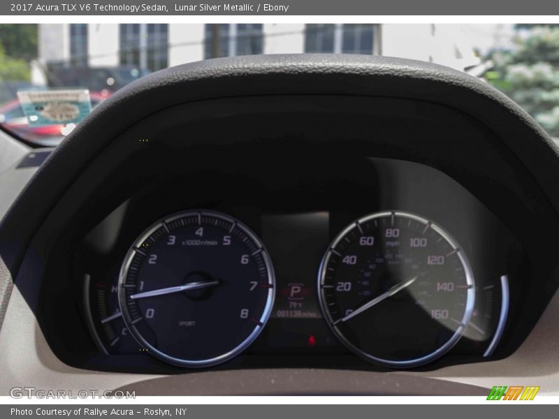 Lunar Silver Metallic / Ebony 2017 Acura TLX V6 Technology Sedan