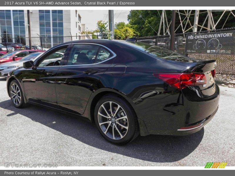 Crystal Black Pearl / Espresso 2017 Acura TLX V6 SH-AWD Advance Sedan