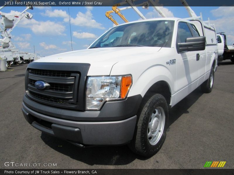 Oxford White / Steel Gray 2013 Ford F150 XL SuperCab