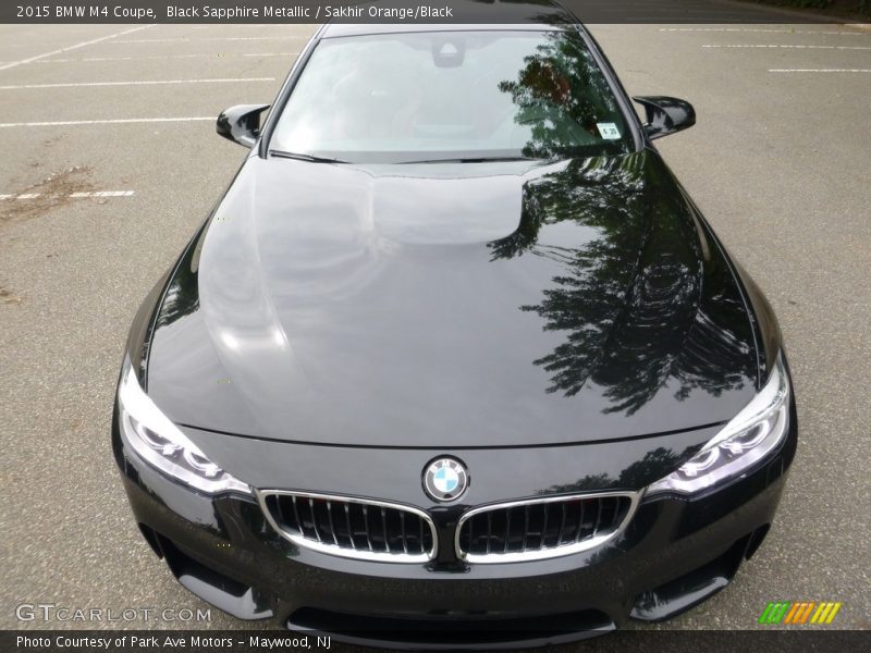 Black Sapphire Metallic / Sakhir Orange/Black 2015 BMW M4 Coupe