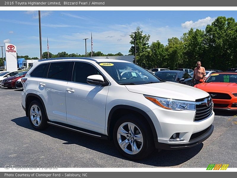 Blizzard Pearl / Almond 2016 Toyota Highlander Limited