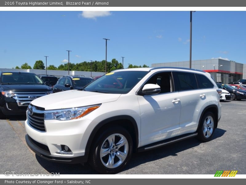 Blizzard Pearl / Almond 2016 Toyota Highlander Limited
