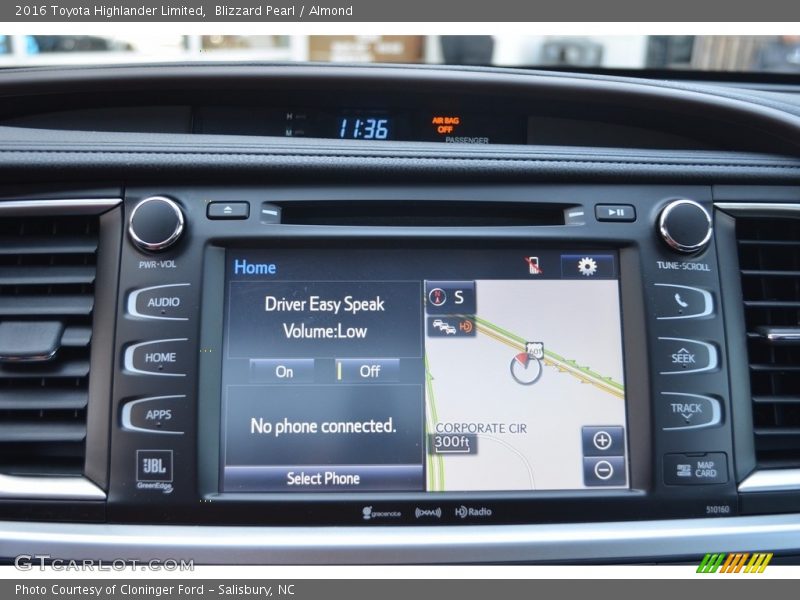 Blizzard Pearl / Almond 2016 Toyota Highlander Limited