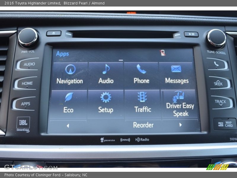 Blizzard Pearl / Almond 2016 Toyota Highlander Limited